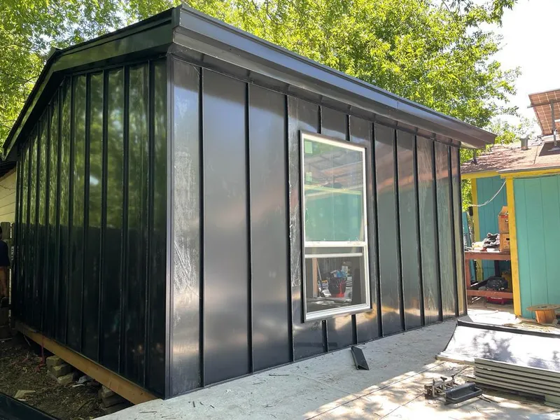 Black standing seam metal wall panels for Metal Roof Installation in East Hills